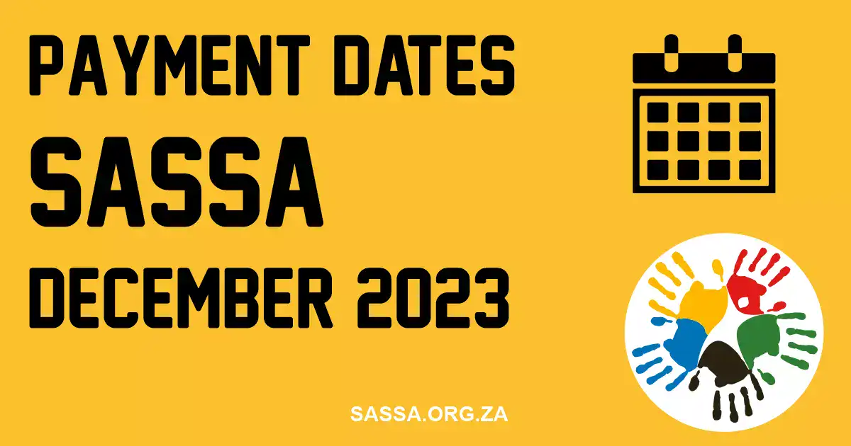 SASSA Payment Date for December 2023