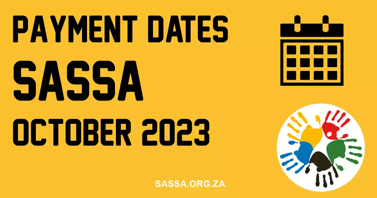 SASSA Payment Dates for October 2023