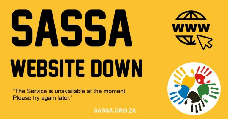 SASSA Website Down: The Service is unavailable at the moment