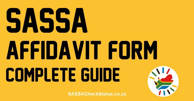 SASSA Affidavit Form (Complete Guide)