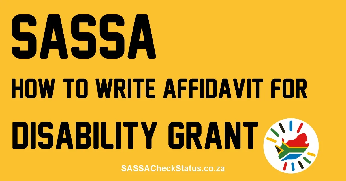 How to Write Affidavit for Disability Grant