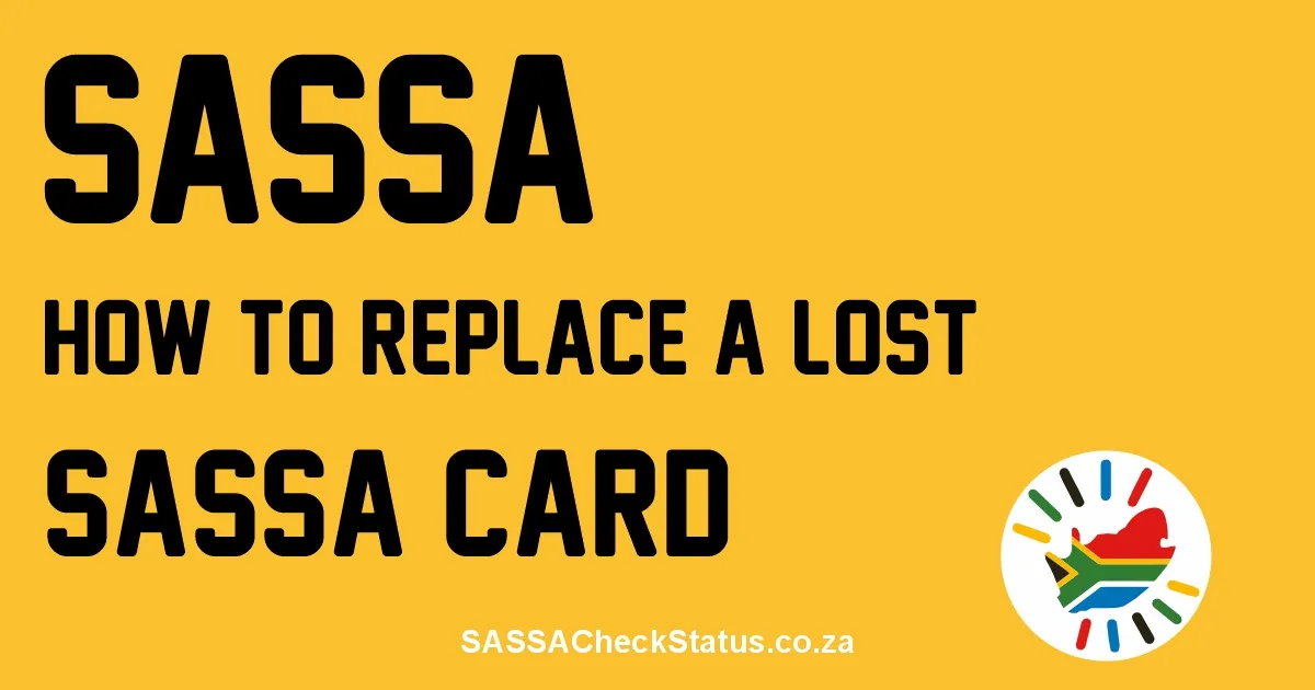 How to replace a lost sassa card